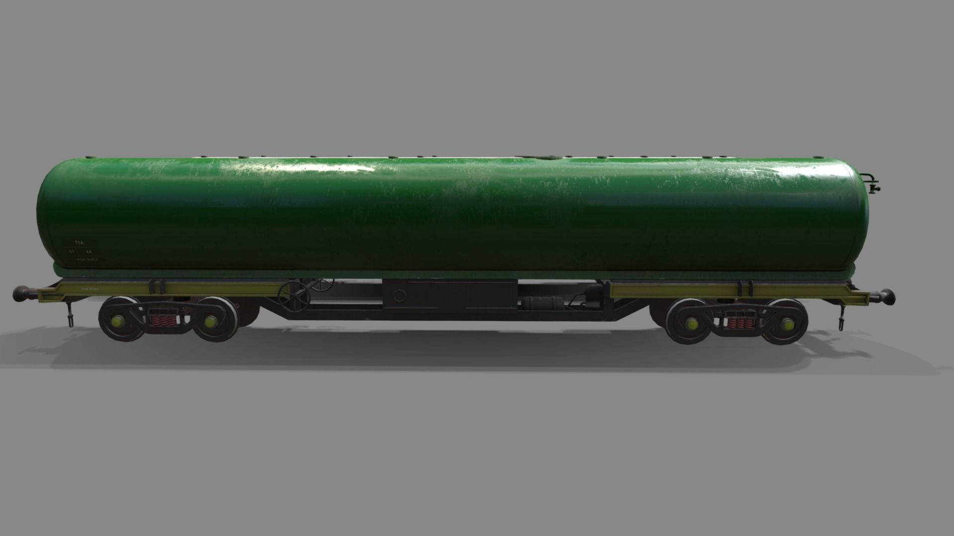 Double Bogie TEA Wagon Low-poly 3D model_10