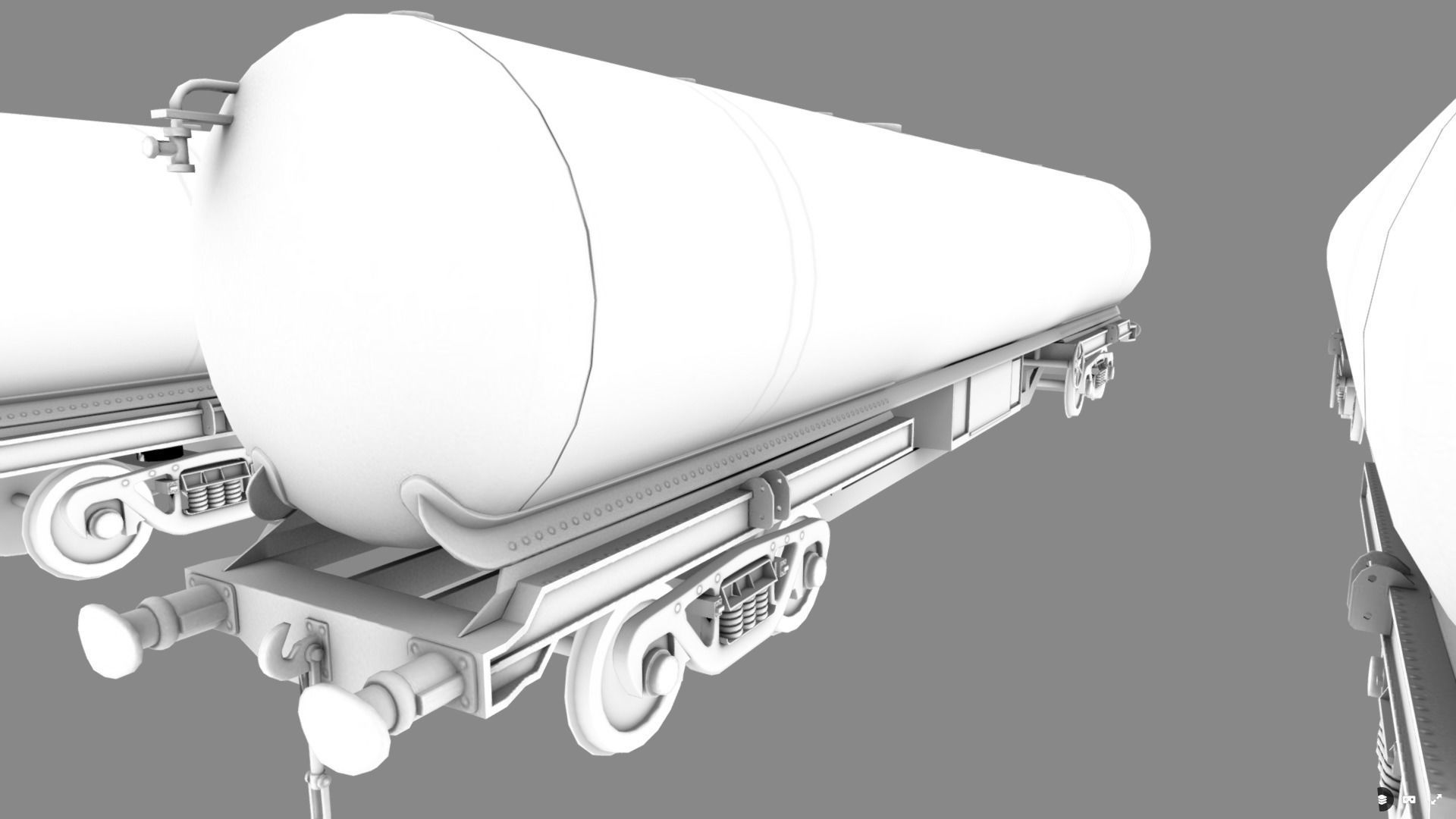 Double Bogie TEA Wagon Low-poly 3D model_16