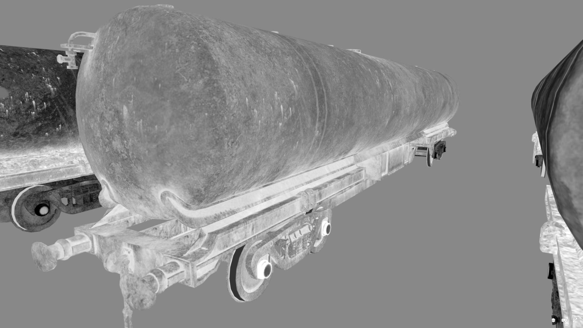 Double Bogie TEA Wagon Low-poly 3D model_14