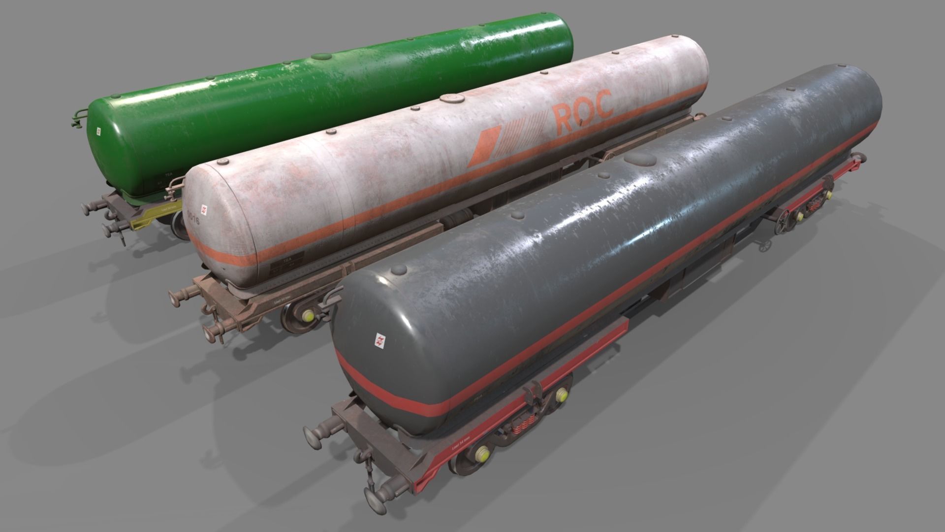 Double Bogie TEA Wagon Low-poly 3D model_2