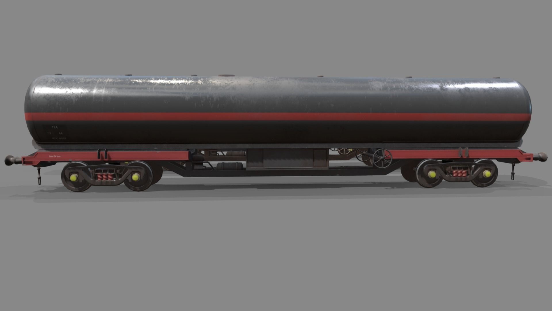 Double Bogie TEA Wagon Low-poly 3D model_11