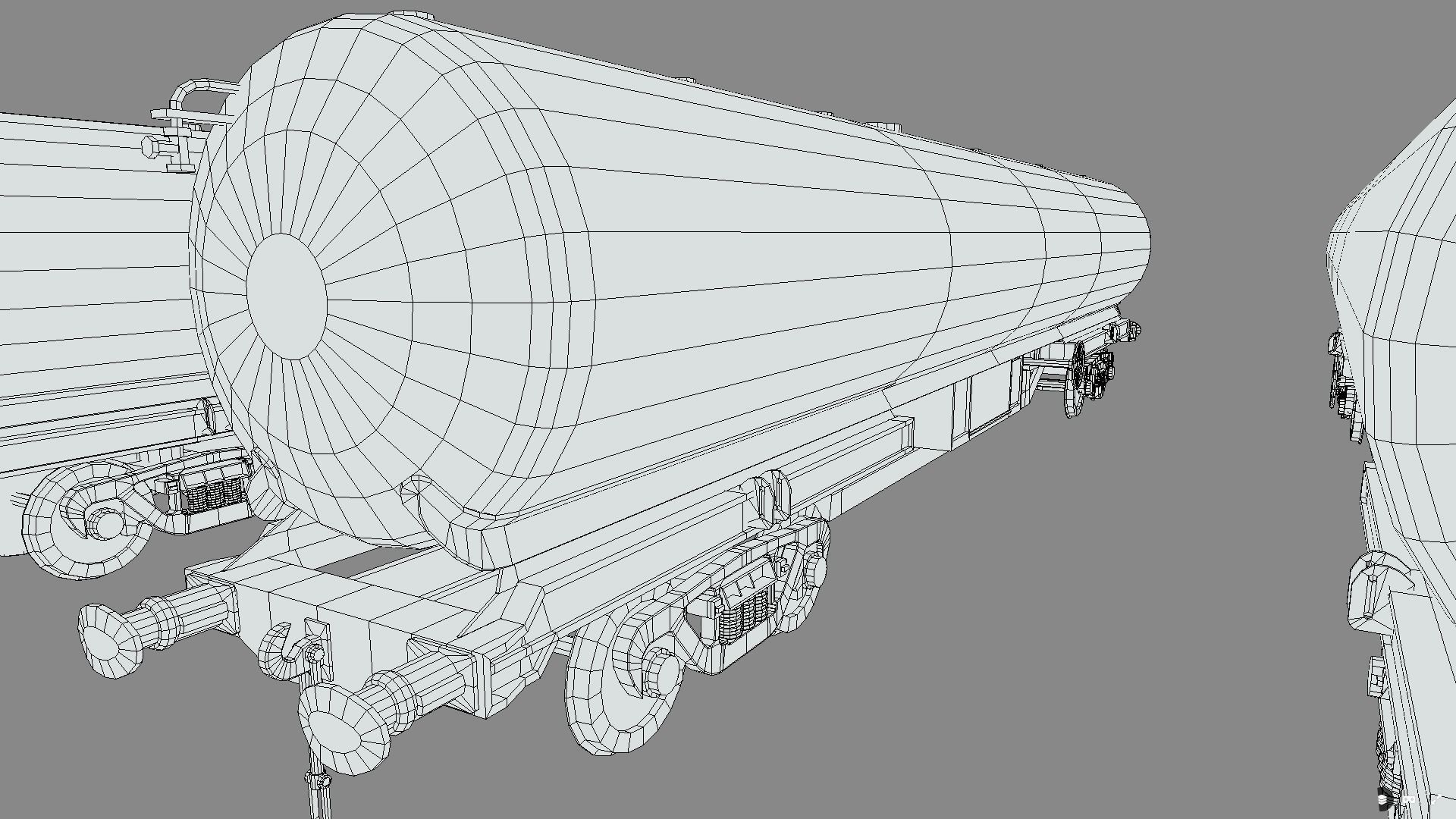 Double Bogie TEA Wagon Low-poly 3D model_15