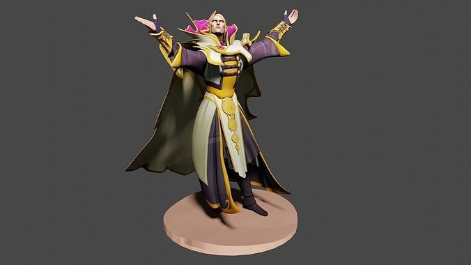 Invoker from Dota 2 Low-poly 3D model