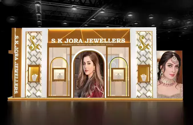 Jewellery Exhibition Stand Size 9Mtr x 6Mtr
