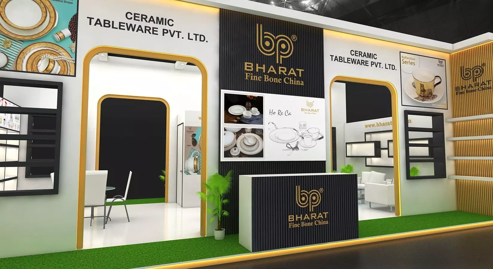 Exhibition Stand Two Side open 10Mtrx6Mtr 3D model