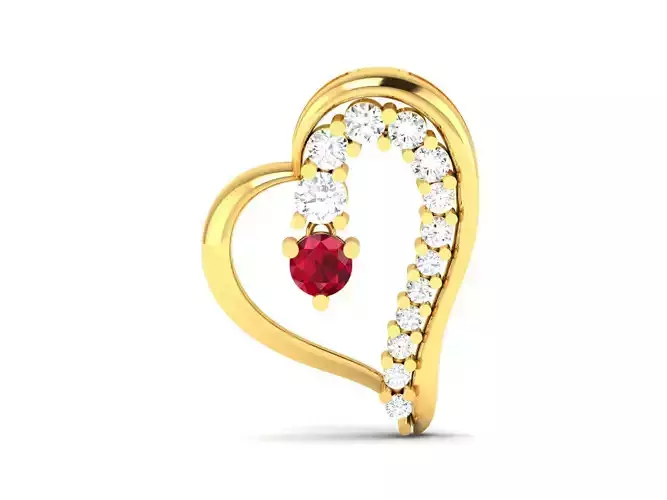 Solitaire Women Pendant 3DM STL OBJ FBX Render Details