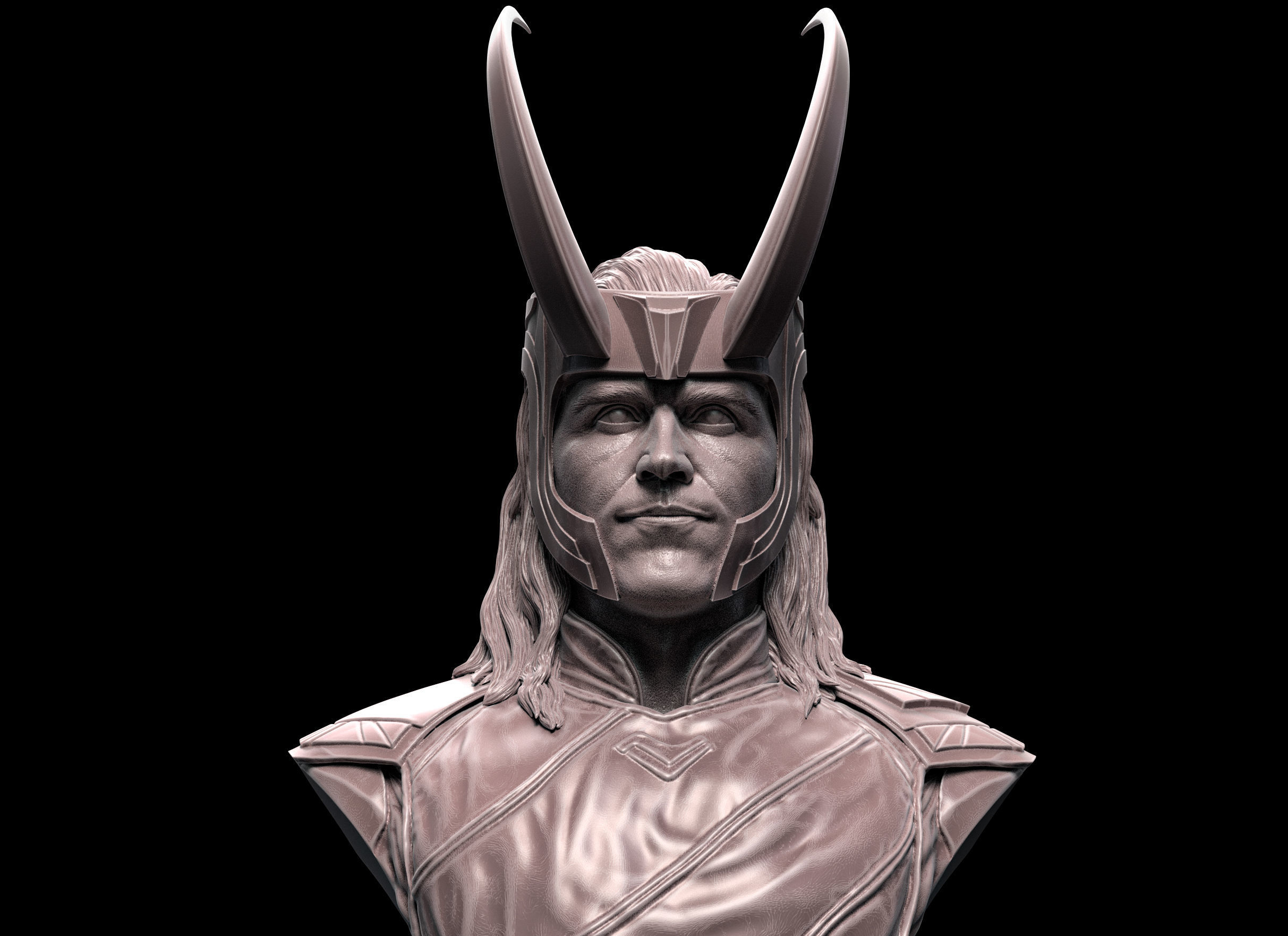 Loki- Tom Hiddleston Bust 3D print model_3