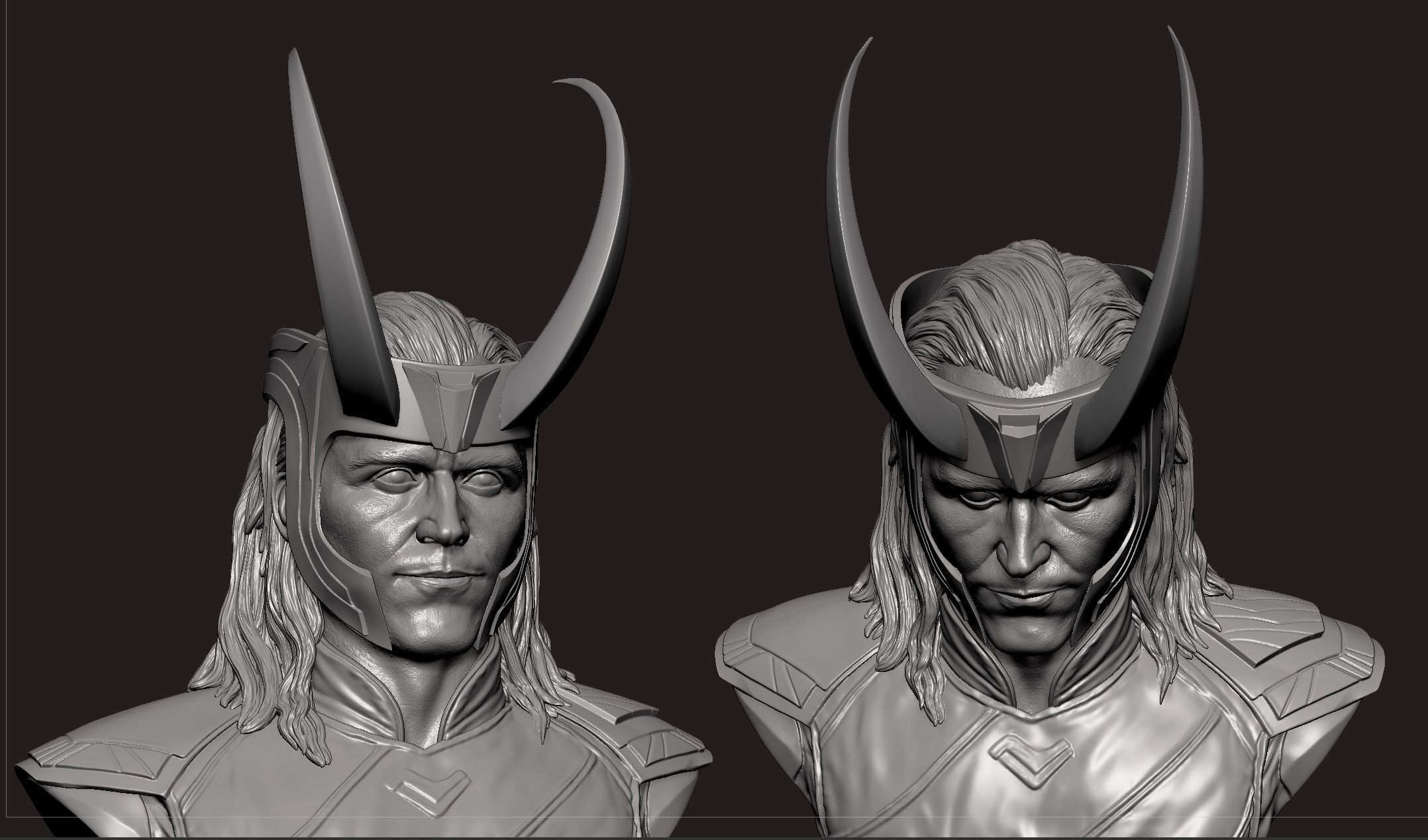Loki- Tom Hiddleston Bust 3D print model_13