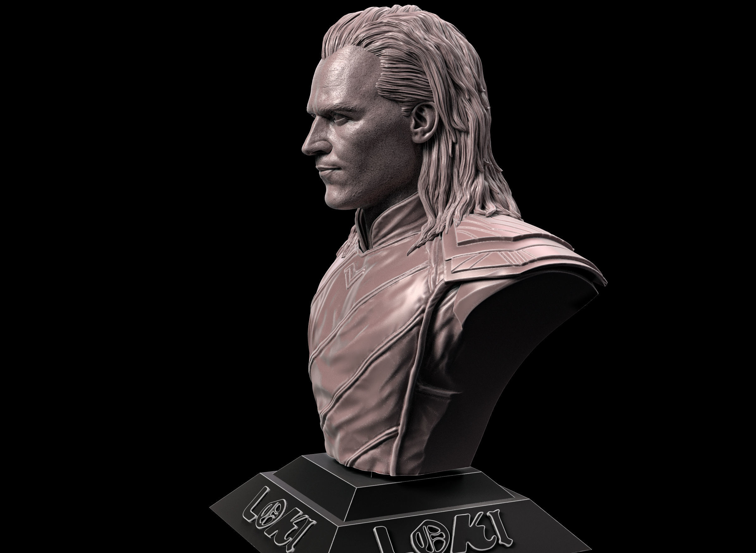 Loki- Tom Hiddleston Bust 3D print model_4