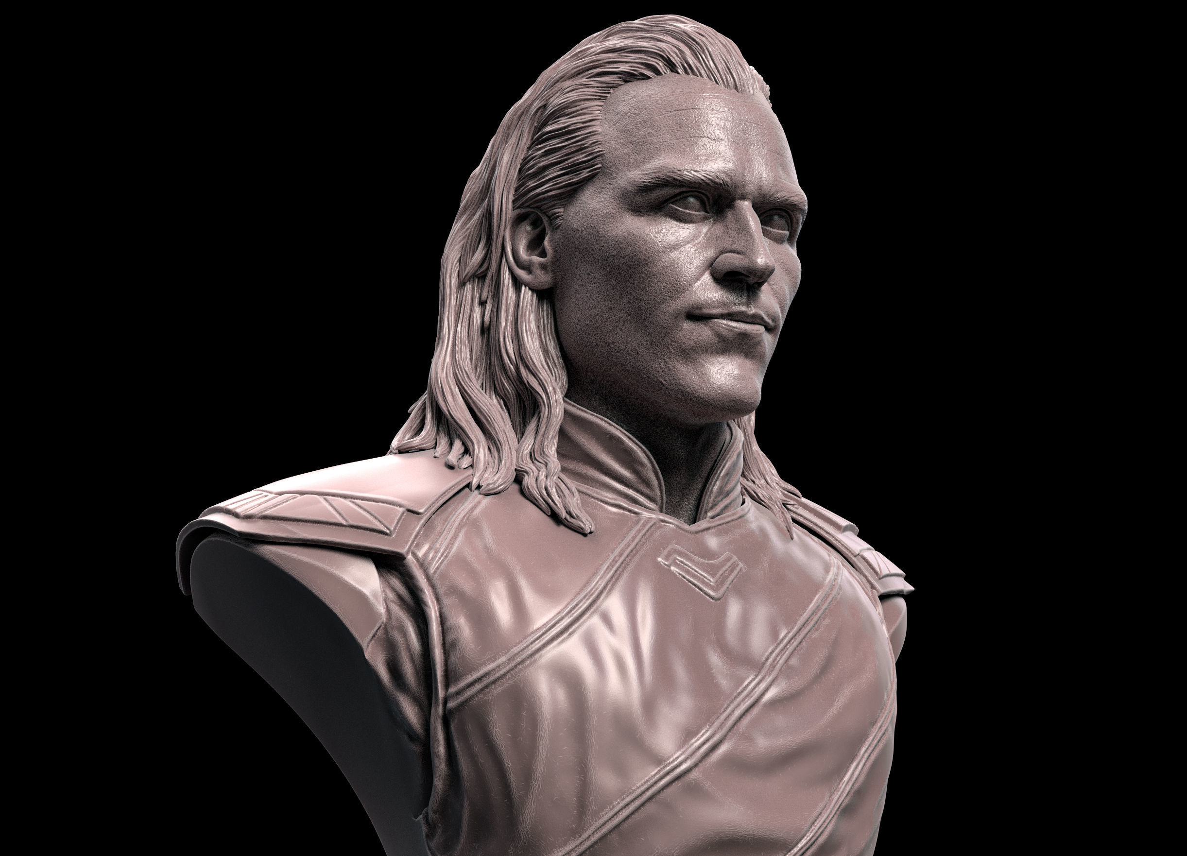 Loki- Tom Hiddleston Bust 3D print model_2