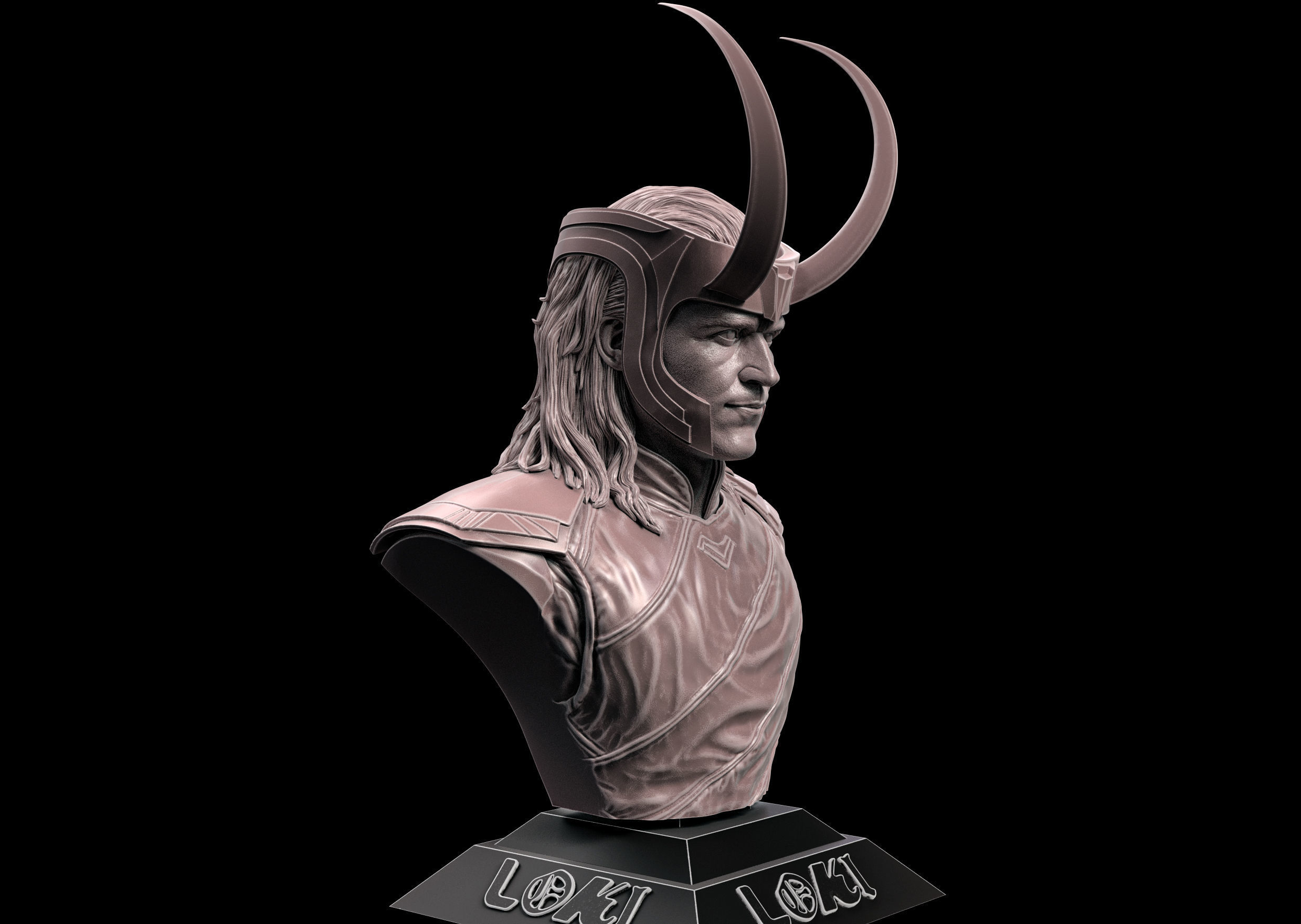 Loki- Tom Hiddleston Bust 3D print model_5