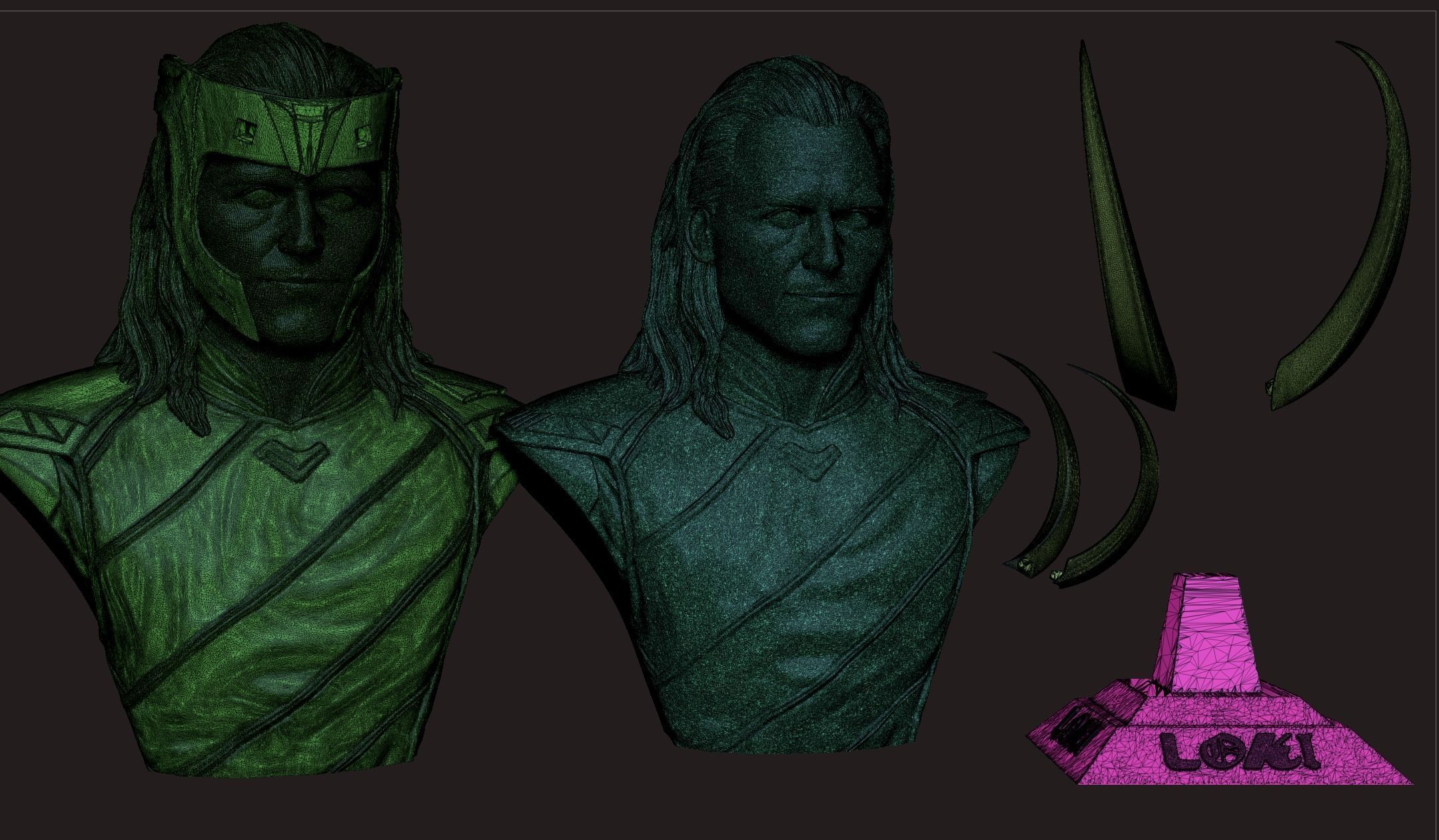 Loki- Tom Hiddleston Bust 3D print model_14
