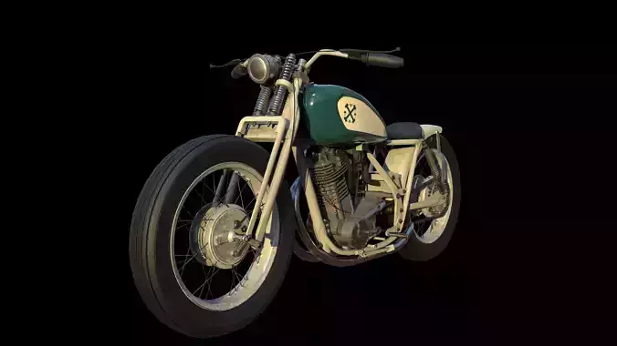 Motorcycle 3d model vintage