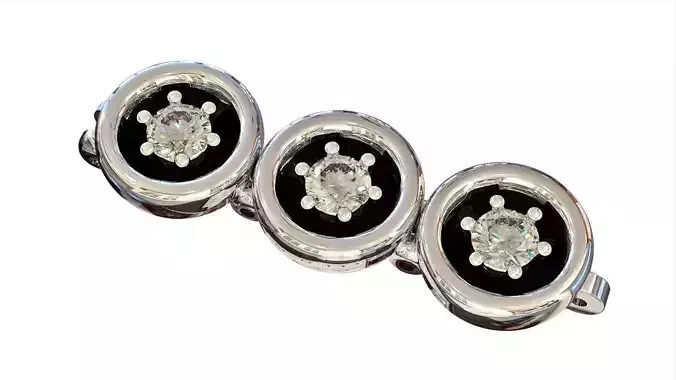 CG354 onyx and diamond cufflinks
