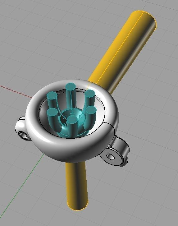 CG354 onyx and diamond cufflinks 3D print model_2