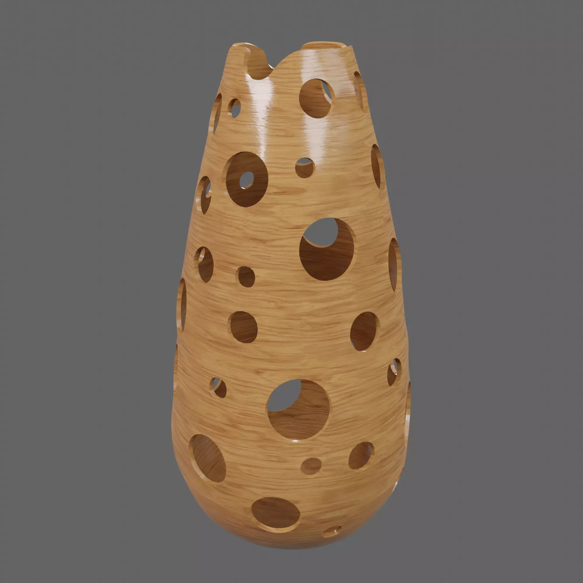 Wood vase Free 3D model