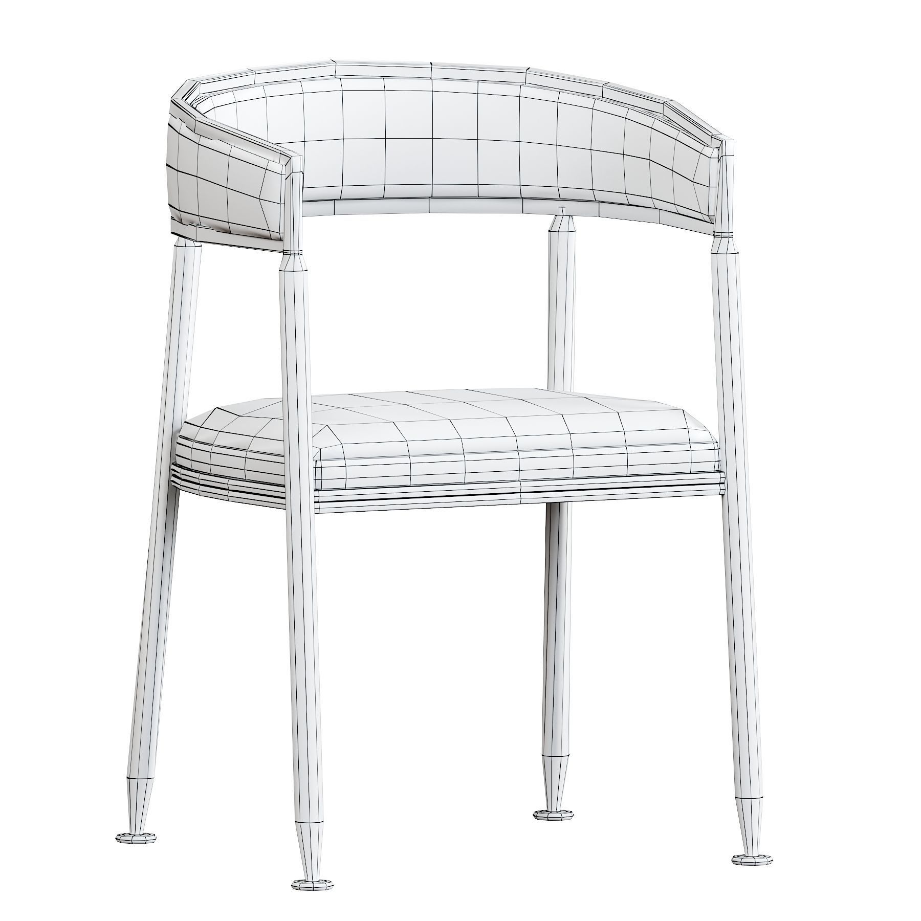 Valini Nordic Accent Chair 3D model_4