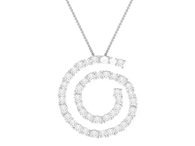 Solitaire Women Pendant 3DM STL OBJ FBX Render Details