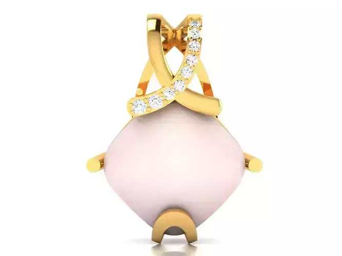 Opal Stone  Women Pendant 3DM STL OBJ FBX Render Details