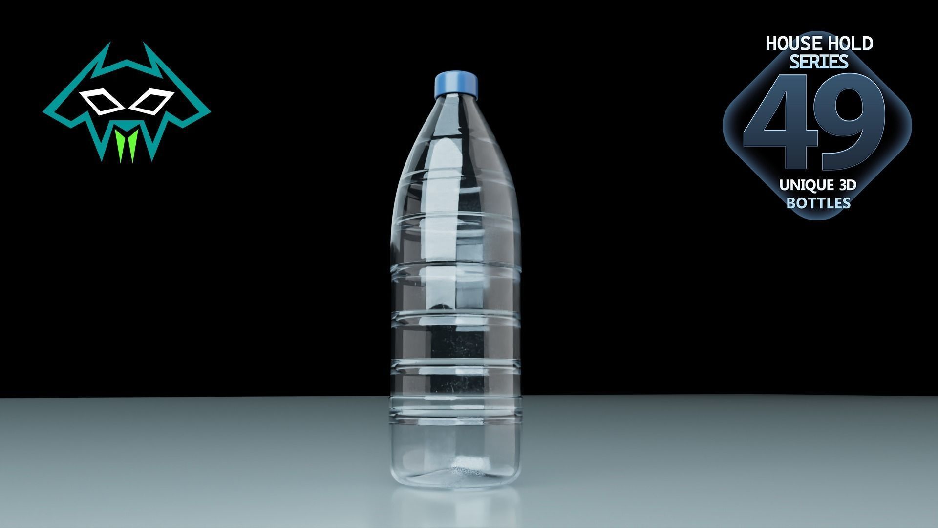 House Hold Series - 49 Unique 3D Bottles - 2nd Batch  Low-poly 3D model_3