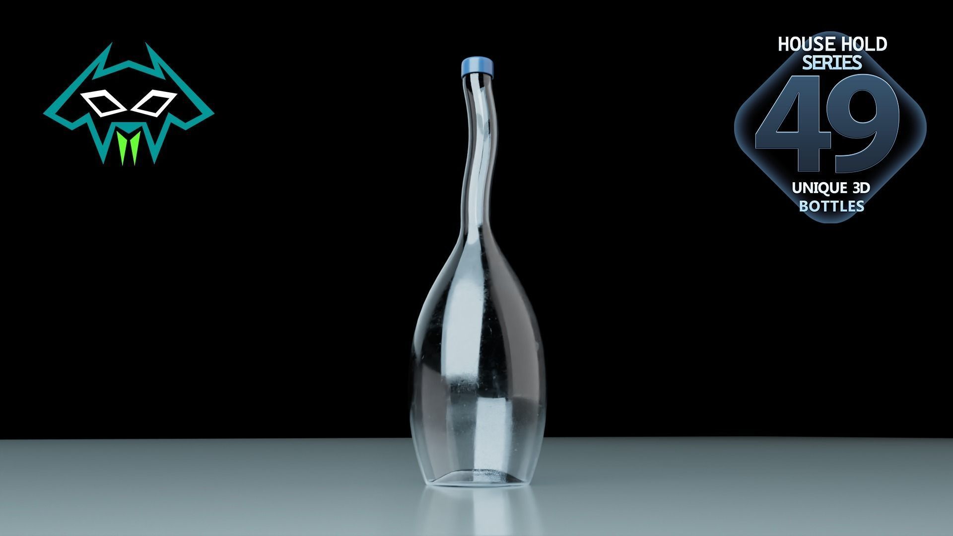 House Hold Series - 49 Unique 3D Bottles - 2nd Batch  Low-poly 3D model_7