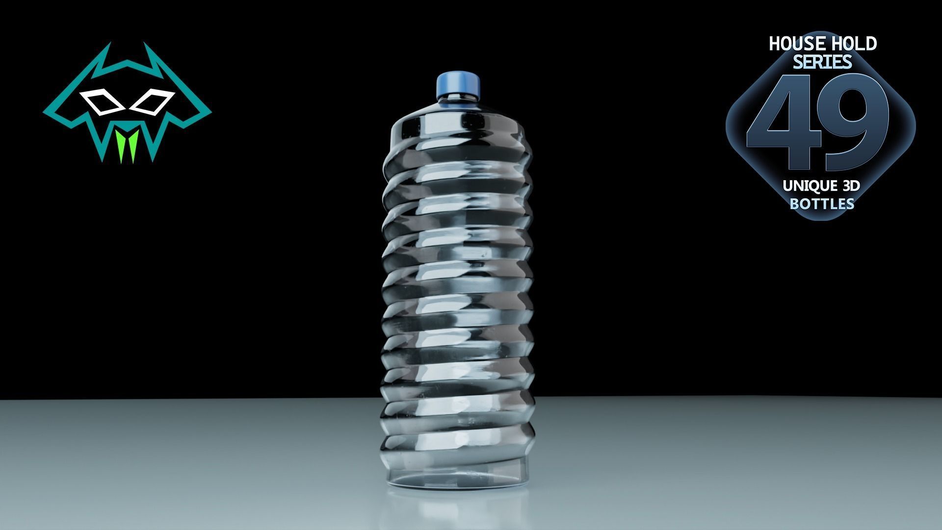 House Hold Series - 49 Unique 3D Bottles - 2nd Batch  Low-poly 3D model_5