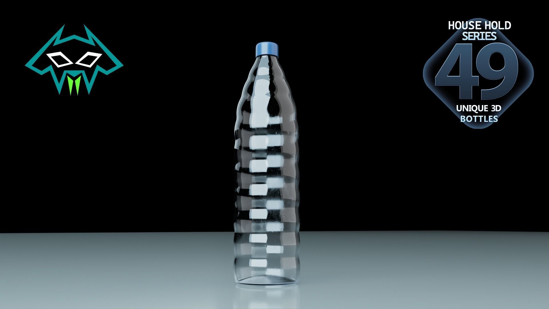 House Hold Series - 49 Unique 3D Bottles - 2nd Batch  Low-poly 3D model_4