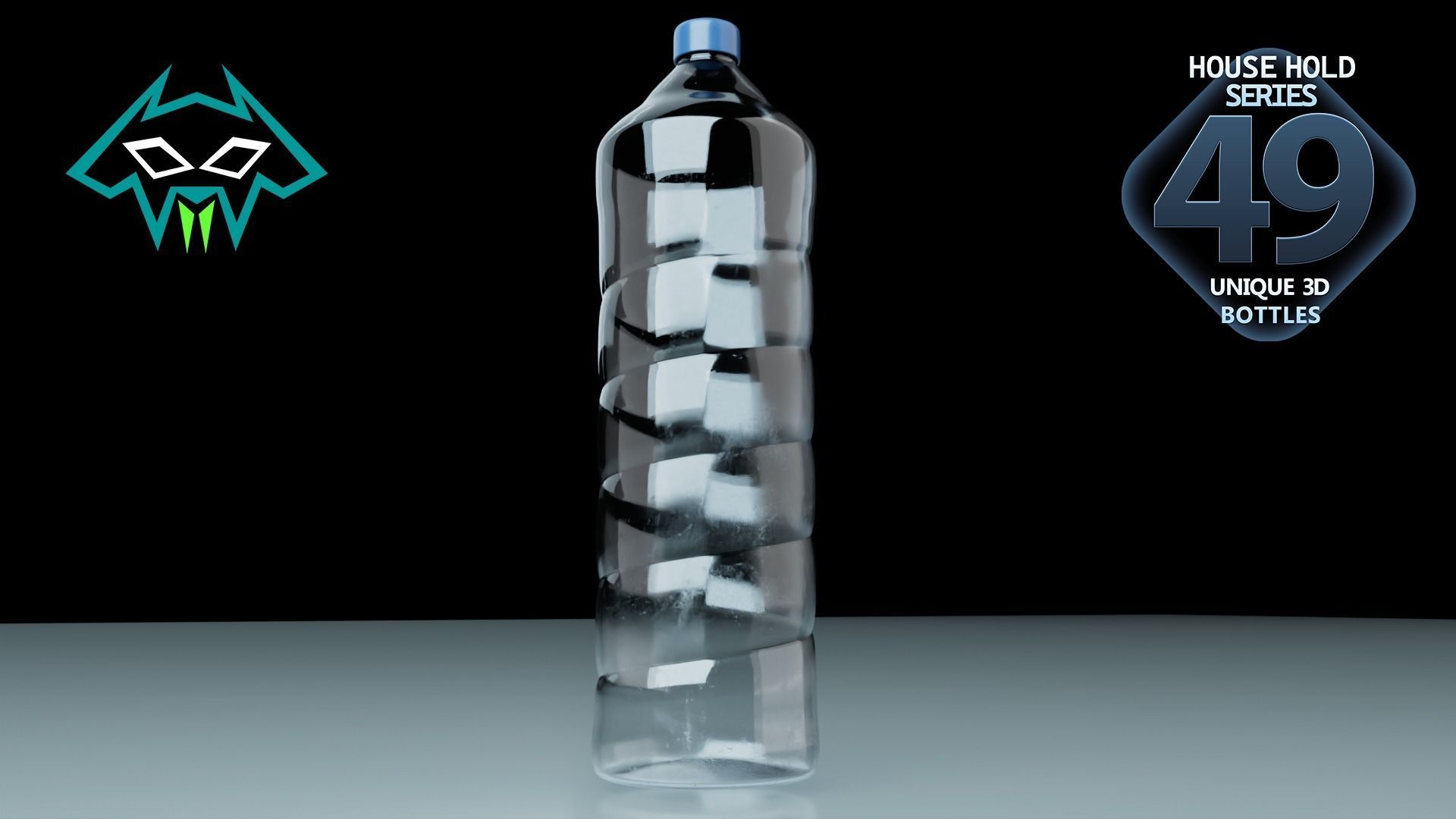 House Hold Series - 49 Unique 3D Bottles - 2nd Batch  Low-poly 3D model_6