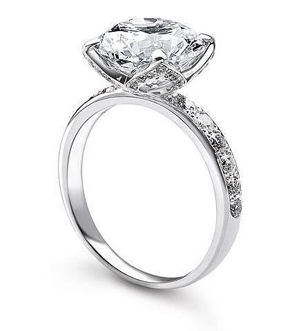 CG357 solitaire diamond engagement ring 3D print model
