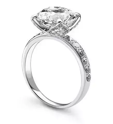 CG357 solitaire diamond engagement ring