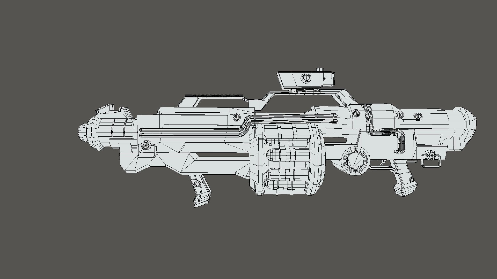 Sci-Fi Gunade  Low-poly 3D model_2