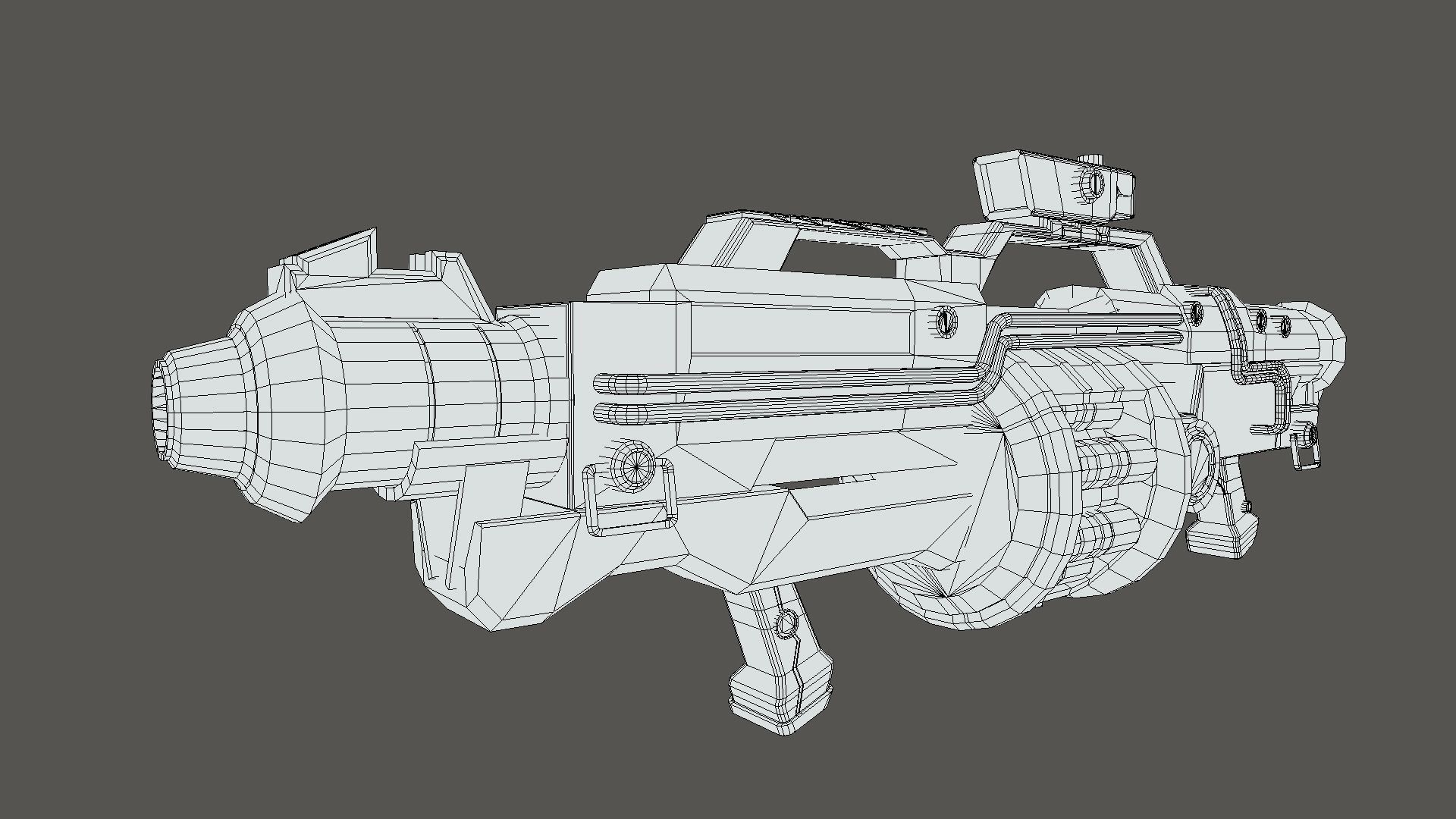 Sci-Fi Gunade  Low-poly 3D model_3