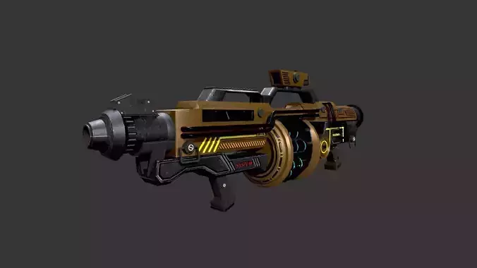 Sci-Fi Gunade  Low-poly 3D model