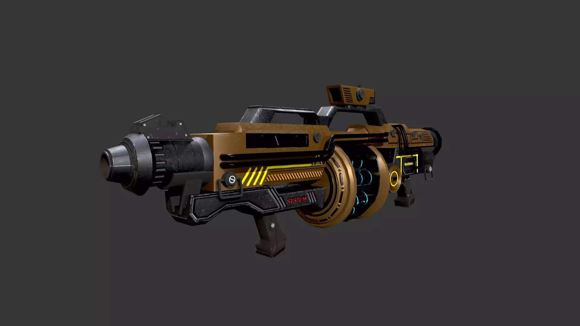 Sci-Fi Gunade  Low-poly 3D model_0