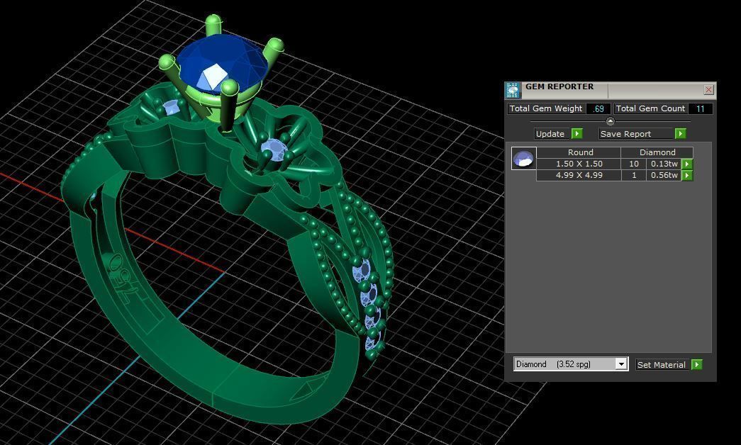 Solitaire ring  3D print model_7