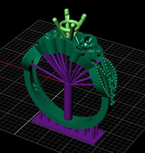 Solitaire ring  3D print model_11