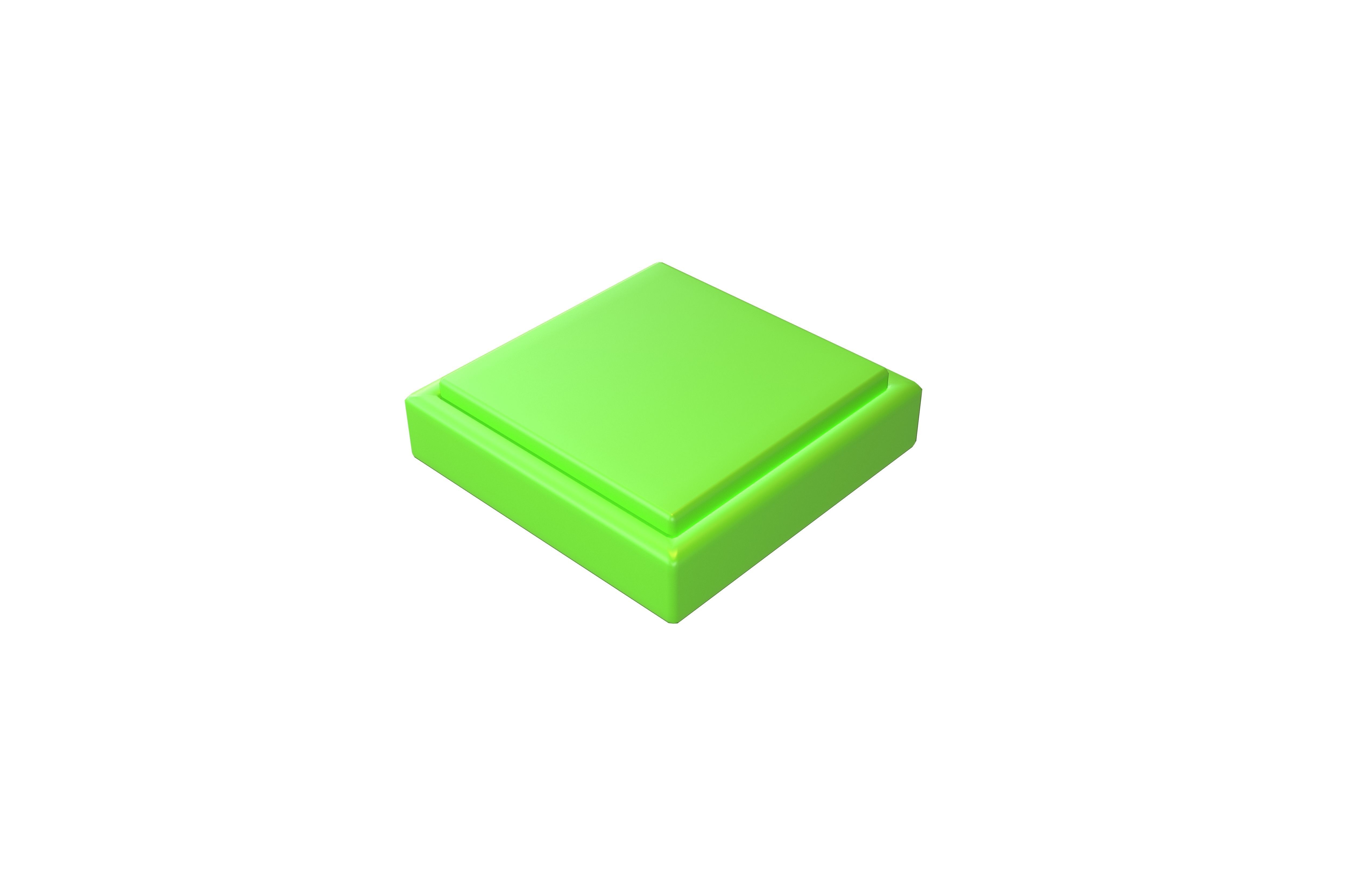 Square Button V1 003 Low-poly 3D model_1