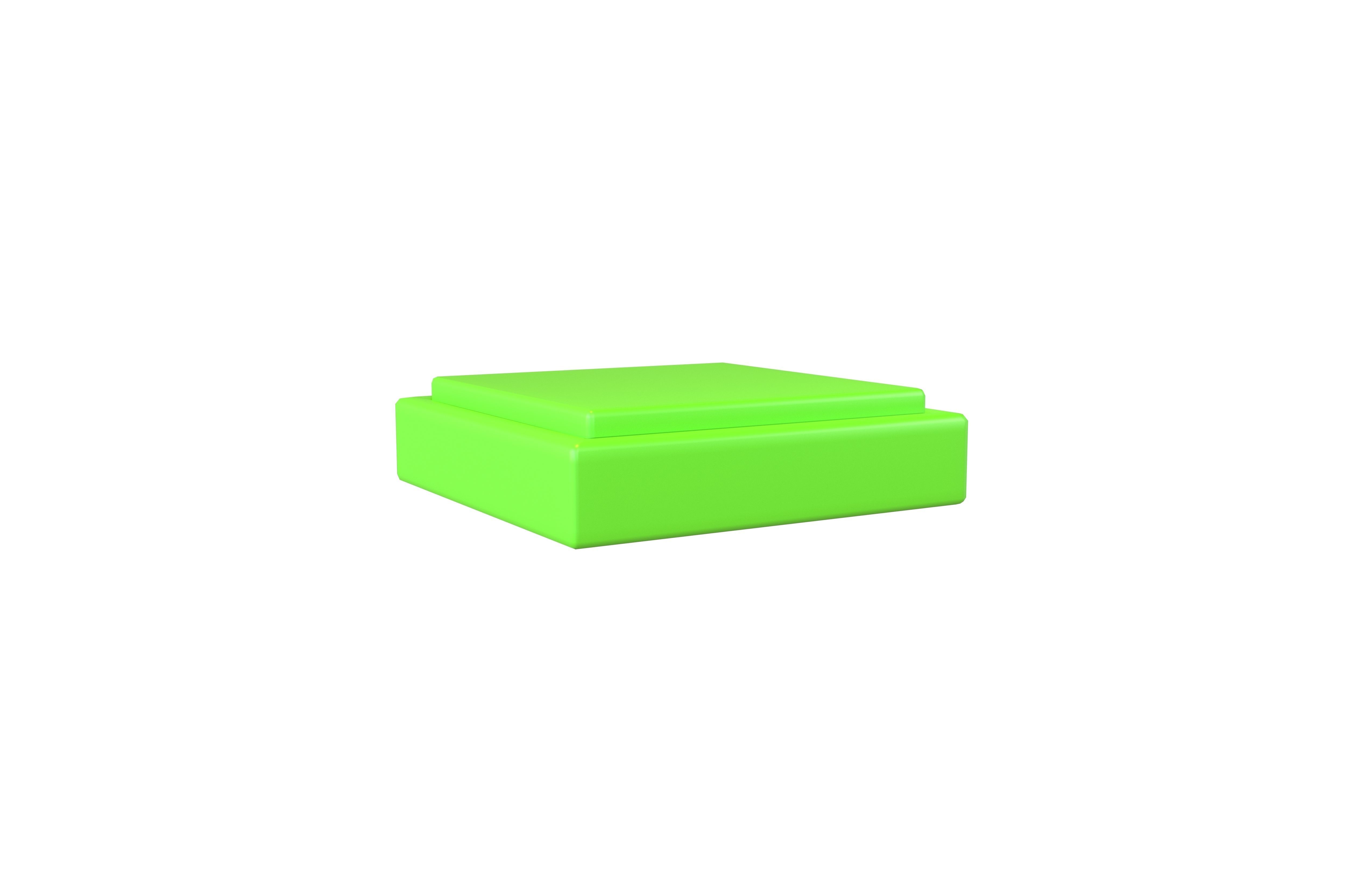Square Button V1 003 Low-poly 3D model_3