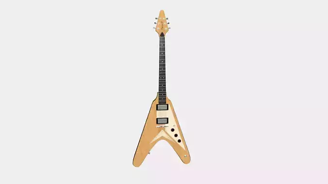 Electric Guitar D06 Light Wood - Music Instrument Design Low-poly 3D model