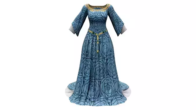 14th Century Renaissance Frippery Long Gown Dress 