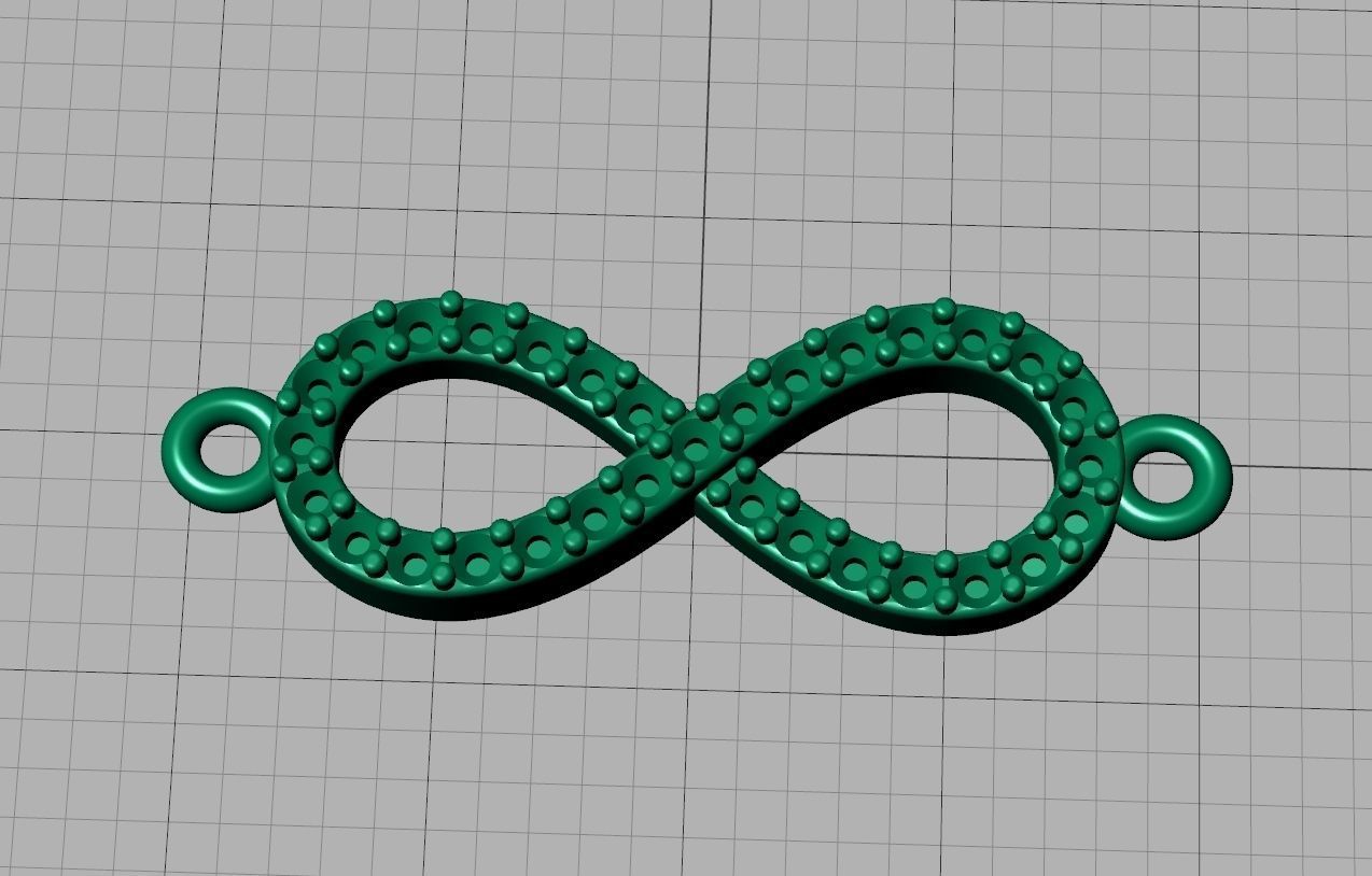 infinity diamond bracelet 3dprint model Endless Bracelet 3D print model_18
