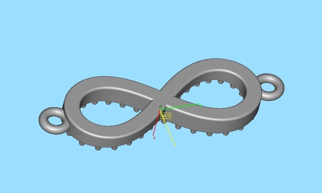 infinity diamond bracelet 3dprint model Endless Bracelet 3D print model_20
