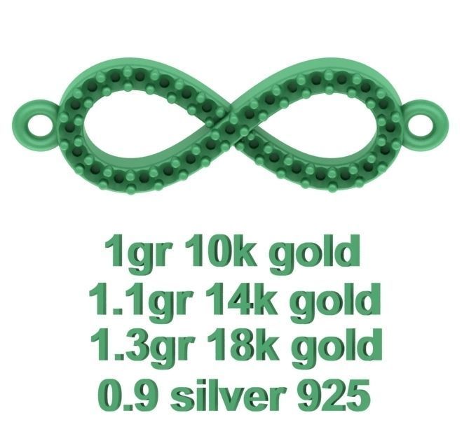 infinity diamond bracelet 3dprint model Endless Bracelet 3D print model_12