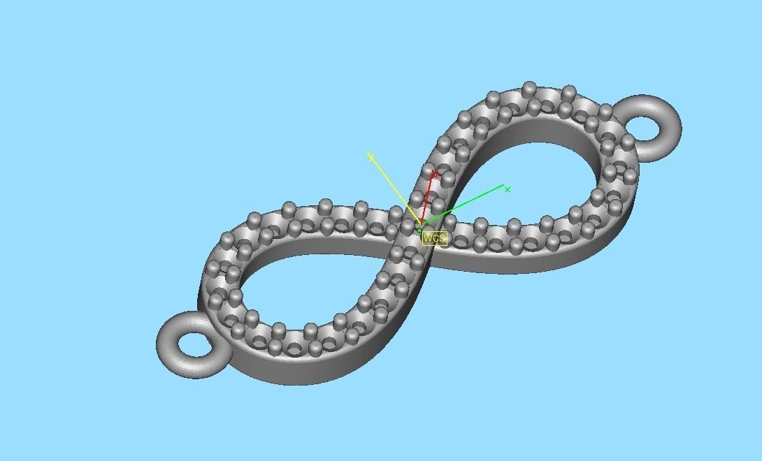 infinity diamond bracelet 3dprint model Endless Bracelet 3D print model_19