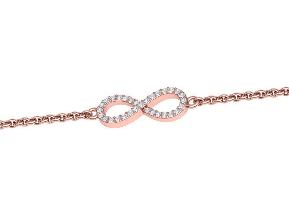 infinity diamond bracelet 3dprint model Endless Bracelet 3D print model_8