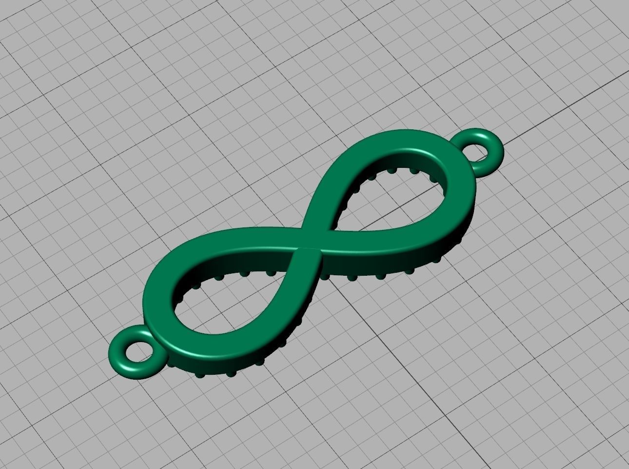 infinity diamond bracelet 3dprint model Endless Bracelet 3D print model_16