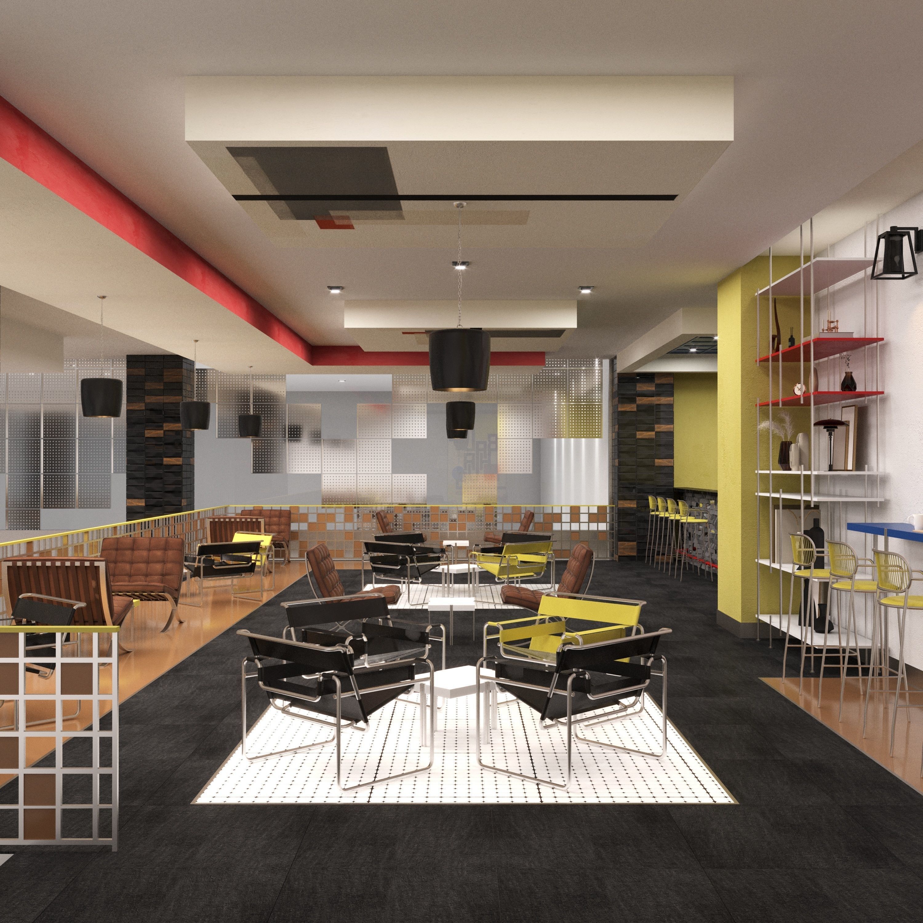 BAUHAUS SHOP AND CAFE 3D model_3