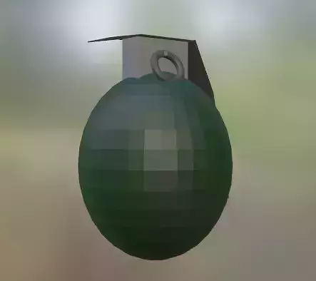 grenade bomb with metal handle