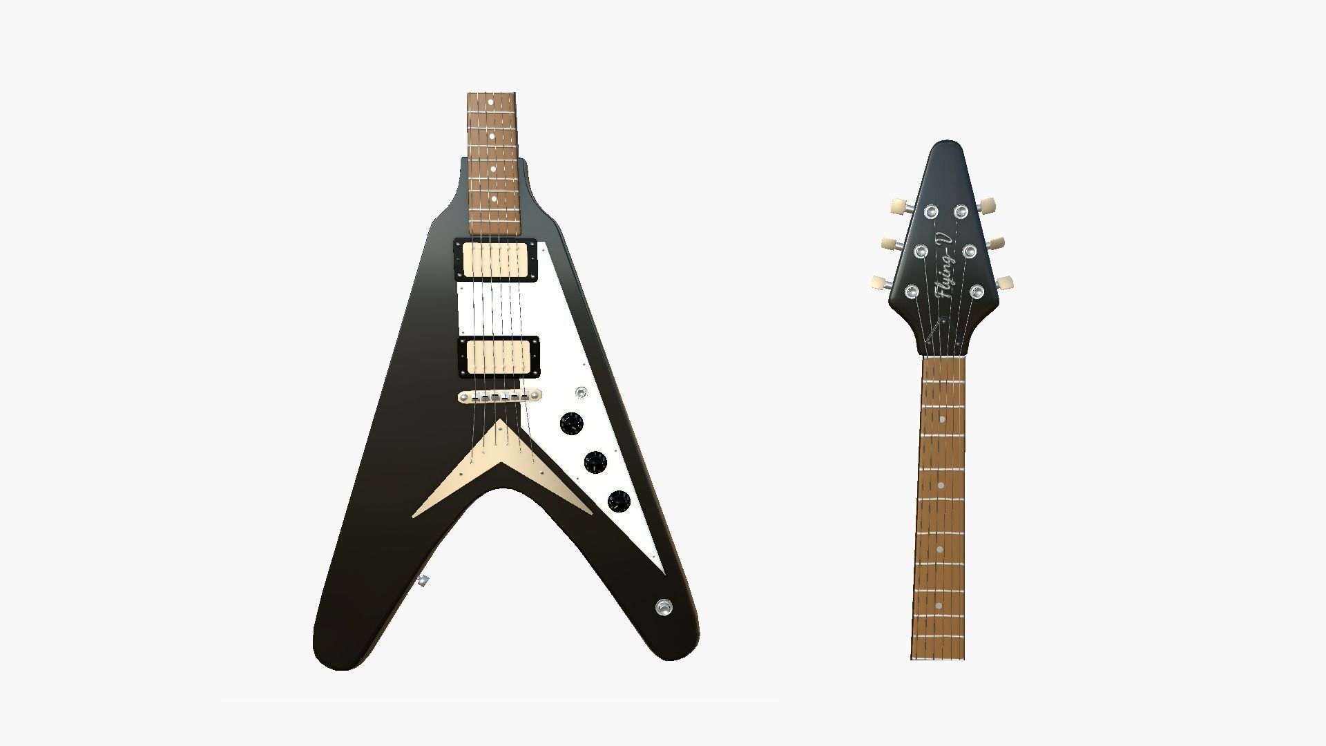 10 Electric Guitars D Collection - Music Instrument Design _47