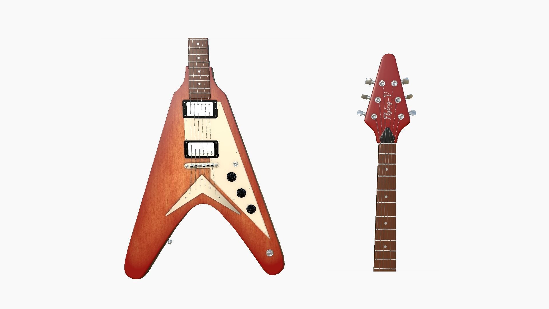 10 Electric Guitars D Collection - Music Instrument Design _58